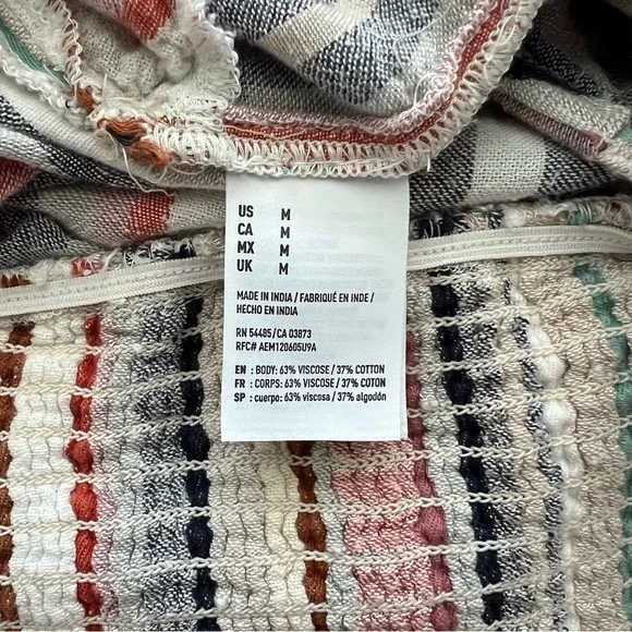 American Eagle Outfitters - Keyhole Front Striped Linen Romper - Women’s Size M - Picture 12 of 12